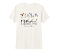 Motherhood is Kingdom Work Christian Mom Bible Proverbs 31 Maglietta Premium