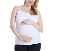 Motherhood Maternity Plus-Size Nursing Clip Down Cami Canottiera da Donna, Bianco, 1X