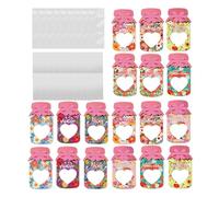 Mother's Day Candy Holder, 18 pezzi Postcard Set, 3.54in Hollow Heart Jar with Treat Bag Feature, Authentic Paper Accessory, Card with Charming Design, Candy Holder for Holiday and Party Use