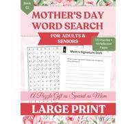 Mother's Day Word Search for Adults and Seniors: Relax, Smile & Unwind - A Joyful Stress Relief Puzzle Gift for Mom