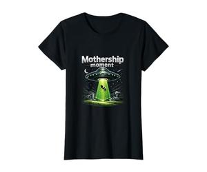 Mothership Moment - Simpatico Gioco di Parole con UFO Farm, Motivo Alieno Maglietta