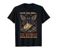Mothman Cryptid Horror Folklore Terrore dal Cielo Maglietta
