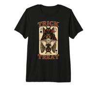 Mothman Cryptid Trick or Treat Devil Angel Carta da Gioco Maglietta Premium