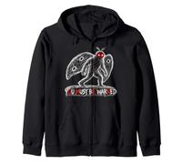 Mothman, Devi Essere Avvertito | Omen Warning Alt Halloween Horror Felpa con Cappuccio