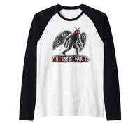 Mothman, Devi Essere Avvertito | Omen Warning Alt Halloween Horror Maglia con Maniche Raglan
