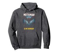 Mothman è Il Mio Homeboy: Mistero della Foresta degli Amanti dei criptidi Felpa con Cappuccio, Unisex per Adulti, Grigio Scuro, L
