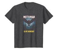Mothman è Il Mio Homeboy: Mistero della Foresta degli Amanti dei criptidi Maglietta, Bambini, Grigio Scuro, 2 Anni
