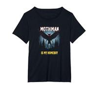 Mothman è Il Mio Homeboy: Mistero della Foresta degli Amanti dei criptidi Maglietta, Donna Plus-Size, Nero, 2X