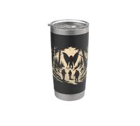 Mothman Foresta Escursionismo Sentieri Cryptid Camping Horror Natura Bicchiere termico in acciaio inox doppia parete