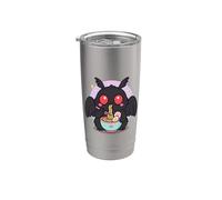 Mothman Mangiare Ramen Kawaii Cibo Giapponese Uomini Donne Bambini Bicchiere termico in acciaio inox doppia parete
