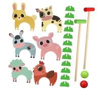 MOTHNUR 1 Set Divertente Croquet con Animali all'aperto Ragazzo maglio a Forma di Animale Kit Palla Carino calciare Il Gioco del Croquet Mazza da Croquet per di Legno