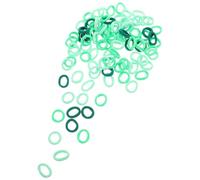 MOTHNUR 100 Pezzi Elastici per Capelli Bambina Senza Cuciture Elastici Morbidi per Neonate e Bambine Fasce Verdi Gradiente Alta Elasticità e Comfort per Code di Cavallo Trecce e