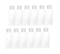 MOTHNUR 12 pezzi Bottiglie da Viaggio Trasparenti Flaconi Ricaricabili in Materiale Sicuro e Leggero per Gel Lozioni e Contenitori Portatili e Facili da Pulire