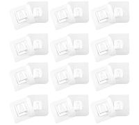 MOTHNUR 12 set Ganci Adesivi Doppi Senza Foratura Ganci Biadesivi Impermeabili per Bagno Cucina e Decorazioni Adesione Forte e Resistente per Appendere Accappatoi e Oggetti Vari