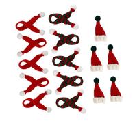 MOTHNUR 15 Pezzi Mini Decorazione del Cappello Natale minuscolo Noel Decorazione per Bottiglie per Accessori Artigianali in Miniatura Rosso
