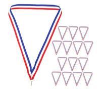 MOTHNUR 15 pezzi Nastri per Medaglie a Tre Colori Rosso Bianco Blu con Ganci Regolabili per Gare Sportive Premi Studenti e Feste Evento