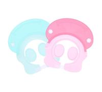 MOTHNUR 2 Pezzi Cuffia in Silicone Regolabile per Copertura Occhi e Orecchie durante il Bagnetto per e, Cappello Shampoo per, 2 (Blu, Rosa)