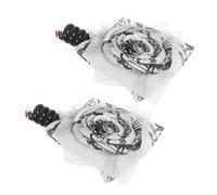 MOTHNUR 2 pezzi Elastici per Capelli Spirale Fasce Intrecciate in Stile Cinese con Motivo Acquarello Accessori Morbidi e Resistenti per Acconciature Eleganti e Sicure