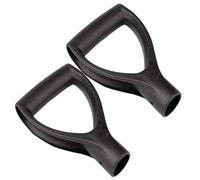 MOTHNUR 2 pezzi Manico per Attrezzo da Neve in Plastica Resistente Impugnatura Ergonomica Antiscivolo per Sostituzione Manici Attrezzi e Badile Nero Interno Facile da Installare e