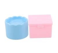 MOTHNUR 2 Pezzi Nail Brush Cleaner With Lid Layered Plastic Manicure Cup Nail Art Brush Holder Washing Tool Portable Organizer With Bowls