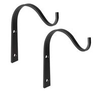 MOTHNUR 2 Pezzi Staffa per Piante Sospese in Ferro Nero Ganci da Parete Resistenti per Cesti di Fiori Appendiabiti e Attaccapanni Muro Facili da Installare per Giardino e Casa