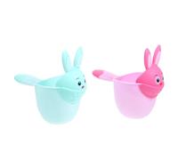 MOTHNUR 2 pezzi Tazza Risciacquo per Bagnetto Sicuro Design Divertente Adatta Ragazzo Ragazza Doccetta Shampoo Bagnetto