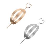 MOTHNUR 2 Pezzi Tornante Cuore Semplice Presa Polsini Per Forcine Per a Spirale Coppiglie Impugnature Per Bigodini Accessorio Pettine Per Chiaro Lega