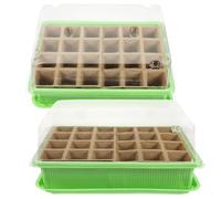 MOTHNUR 2 Set Vassoi Starter per Piantine con Coperchio Celle per Germinazione e Coltivazione Piante Materiale Resistente e Compatto per Orto Casa e Semina Indoor