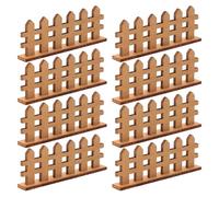 MOTHNUR 20 Pezzi Mini Recinzione in Legno Color caffè per Giardino in Miniatura, Decorazione per Vasi di Fiori e Casa delle Bambole, Fai da Te Flessibile per Paesaggi Decorativi