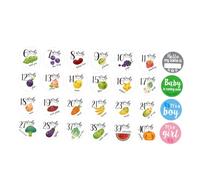 MOTHNUR 28 Adesivi per la Pancia della Gravidanza Set di Sticker Fotografici Maternità Colorati e Facili da Rimuovere Accessori per Foto di Mamma in Attesa e Ricordi di Crescita