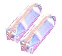 MOTHNUR 2pezzi Borsa Trasparente Per Cancelleria e Makeup Astuccio Multiuso Con Chiusura Per Scuola Ufficio e Viaggi Design Pratico e Compatto Per Organizzazione Effortless