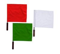 MOTHNUR 3 pezzi Bandierine Arbitro Piccole e Leggere in Acciaio Inossidabile per Calcio e Gare di Corsa Segnali Colorati Rosso Verde Bianco per Gestione Gare Sportive