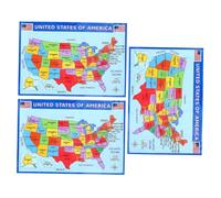 MOTHNUR 3 pezzi Poster Mappa Stati Uniti per Cameretta Ragazzo Ragazza Ragazza Poster Parete Educativa con Stati e Città Principali Decorazione Resistente e Colorata per Camera Letto e