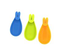 MOTHNUR 3 pezzi Segnabicchieri Silicone Forma di Coniglio Identificatore Vetro Riutilizzabile e Antiscivolo per Feste e Party Gancio Portabustina Tè Colori Casuali Colore Colore Casuale