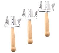 MOTHNUR 3 pezzi Stampi per ravioli in acciaio resistente tagliapasta per cucina e ristorante utensile funzionale per sfoglie di gnocchi e ravioli 7 cm 3 pezzi con manico in legno