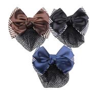 MOTHNUR 3pezzi Forcina per Capelli Fiore Fermaglio Fiocco Snood in Garza Lega e Accessori per Capelli per Impiegato di Banca Scuola Lavoro o Festa Colore Casuale