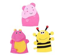 MOTHNUR 3pezzi Guanti Da Bagno Per Ragazzo Ragazza Spugne Esfolianti Colorate Per Doccia Accessori Per Igiene Infantile Perfetti Per Bagnetto e Massaggio Della