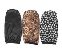 MOTHNUR 3pezzi Satin Sleeping Bonnets Per Donne Cappelli Elasticizzati Per Lunghe Chiome Protezione Notte Per Comodi e Leggeri Leopardo Fiocco