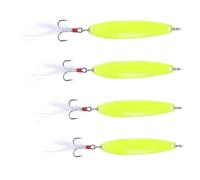 MOTHNUR 4 con Paillettes Brillanti Artificiali Richiamo Galleggiante per Spinning Notturno e Profonda