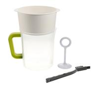 MOTHNUR 4 Pezzi Filtri per Latte Vegetale con Coppa Filtro Soia Pressino Pulizia Accessori Multifunzionali per Filtrare Latte Noci Yogurt e Bevande Vegetali