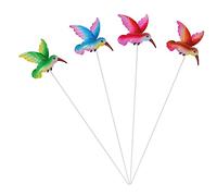 MOTHNUR 4 Pezzi ornamento di colibrì falso prato arredamento palo ronzio decorazione casa fito adornare soprammobili pianta decorativi da giardino ornamenti colibrì ferro da stiro