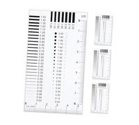MOTHNUR 4 Pezzi Righello Misurazione Crepe Trasparente Strumento Precisione Industriale per Controllo Monitoraggio Fessure e Valutazione Trasparenza Compatto e Portatile