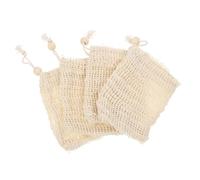 MOTHNUR 4 pezzi Sacchetti Esfolianti per Sapone in e Lino con Coulisse Saponetta Traspirante per Doccia e Riutilizzabili e Facili da Asciugare per Saponi Artigianali e Esfoliazione