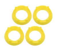 MOTHNUR 4 Pezzi Supporto per Palloni Sportivi in Plastica Gialla, Set da 4 Pezzi Base Stabile, Espositore per Calcio, Basket e Pallavolo, per Allenamento e Conservazione di Cimeli Sportivi