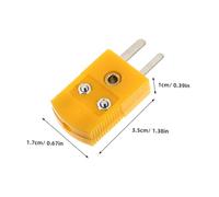 MOTHNUR 4 set Connettori Termocoppia Tipo K Maschio Femmina Giallo ad Alta Precisione per Misurazioni Temperature Industriali e Laboratori Adattatore Segnale Stabile Compatibile