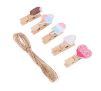 MOTHNUR 40 Pezzi Clip Foto Cartoon in Materiale Rosa Portafoto Riutilizzabili per Decorazioni Parete Mollette Piccole per Memo Note e Artigianato Casa