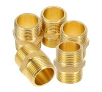 MOTHNUR 5 Pezzi Raccordi in Ottone per Tubo da Adattatori Diritti in Rame per Tubo Flessibile Connettori Resistenti alla Pressione per Impianti Idraulici e Giardinaggio