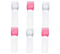 MOTHNUR 6 pezzi Applicatori Pettine per Radici per Tintura Capelli con Scala Graduata Bottiglie Riutilizzabili in Plastica per Ritocco Tinta e Applicatore Capelluto Pratico per Cura e