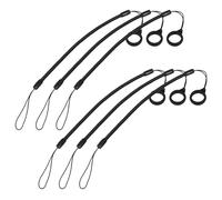 MOTHNUR 6 pezzi Portapenne Retrattile con Cordino Elastico Nero Supporto Silicone Antismarrimento per Penne da Collo per Ufficio e Clipboard Cinturino Laccio Stylus Resistente