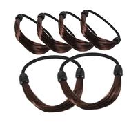 MOTHNUR 6pezzi Elastici Per Capelli Marrone Scuro Di Fasce Elastiche Per Capelli Invisibili Alla Moda Coreana Per Donne Per Indossare Ogni Giorno Adatte Per Feste e Matrimoni